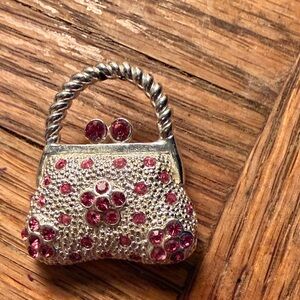 Vintage Silver and Pink Mini Bag